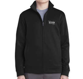 Sport-Tek Youth Sport-Wick Tech Fleece Full Zip Jacket - Color: Black