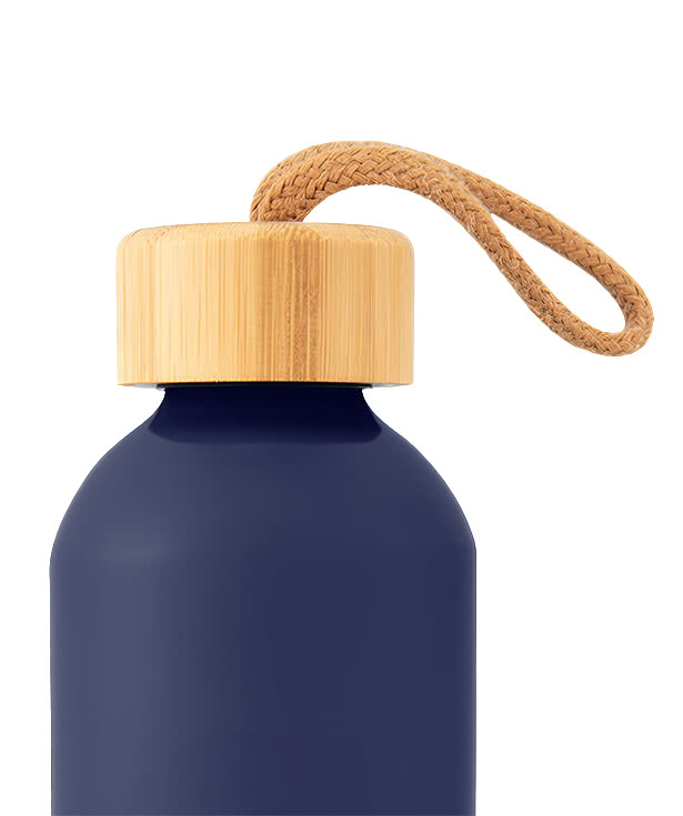Full Color 25 oz. Blaire Recycled Aluminum Water Bottle with Bamboo Lid