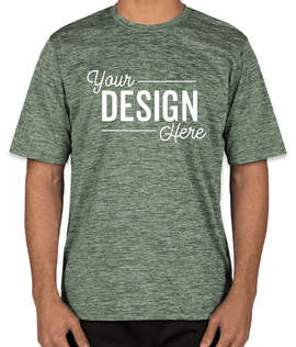 Sport-Tek Electric Heather Performance Shirt - Color: Forest Green Electric