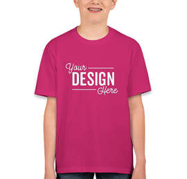 Canada - Fruit of the Loom Youth 100% Cotton T-shirt - Color: Cyber Pink