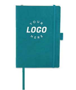 JournalBooks ® Debossed Revello Soft Cover Bound Notebook - Color: Turquoise