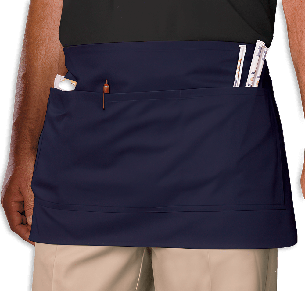Blue Generation Scotchgard Treated Four-Pocket Waist Apron - Embroidered-default