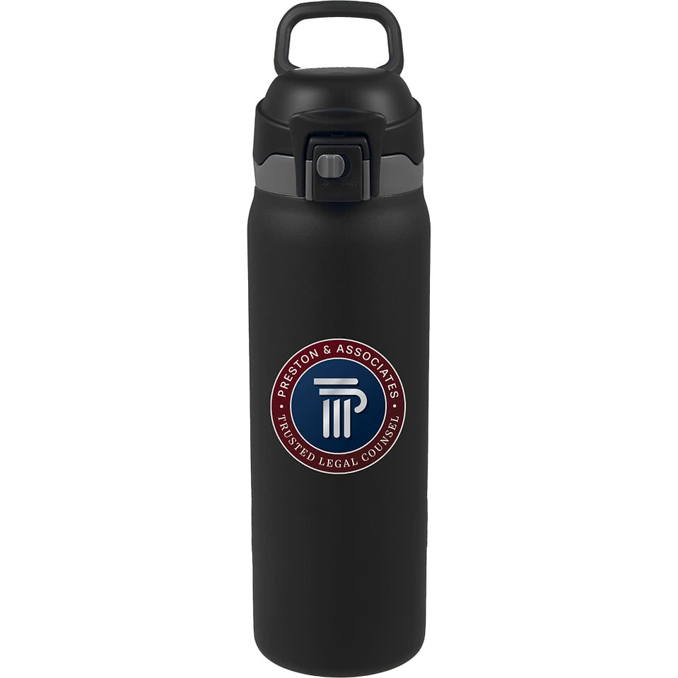Full Color 30 oz. Rhine 2-in-1 Recycled Stainless Steel Water Bottle