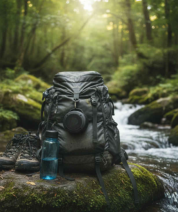 Water Resistant Portable Speaker with Carabiner 2.0
