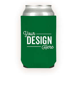 Foldable Neoprene Can Cooler - Color: Emerald Green