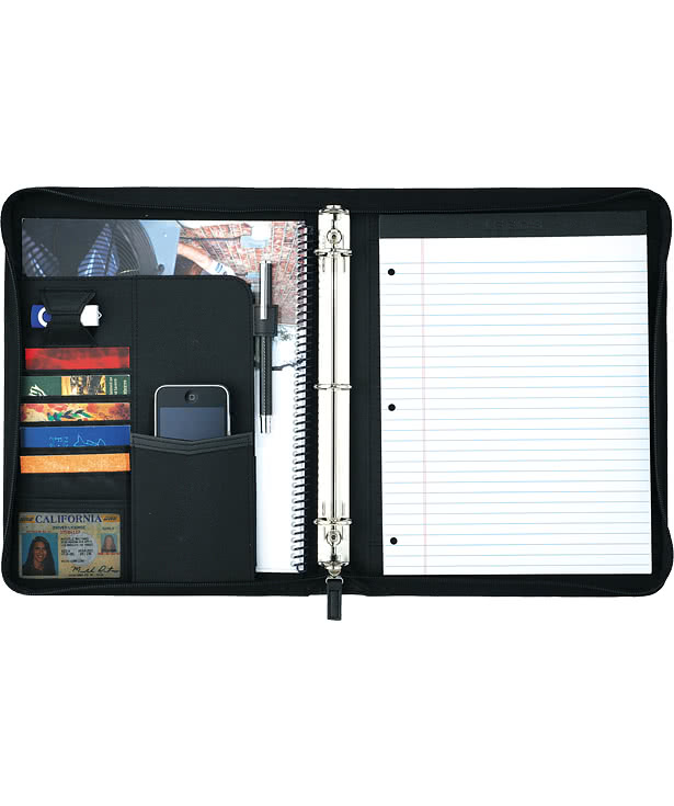 Debossed Pedova UltraHyde Zippered Padfolio