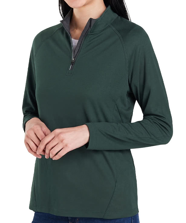 Custom Core 365 Women's Origin Pique Quarter Zip Performance Shirt