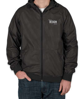 Sport-Tek Embossed Full Zip Hooded Jacket - Color: Black / Black