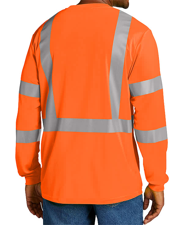 CornerStone Class 3 Mesh Long Sleeve Safety Pocket T-shirt
