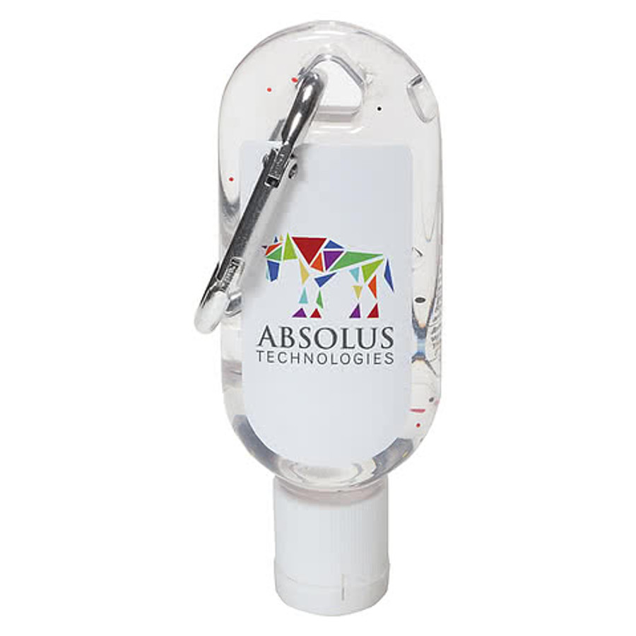 Full Color Clip-It 1 oz. Moisture Bead Hand Sanitizer in Clear