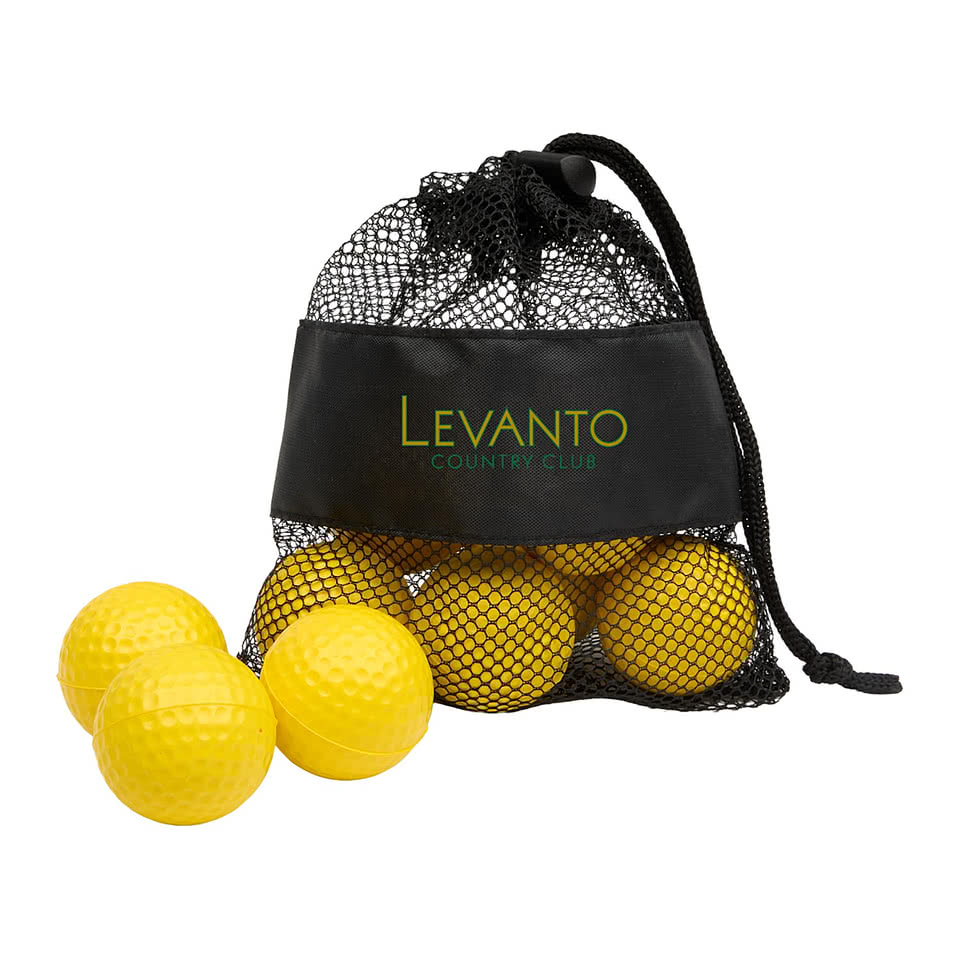 Full Color Foam Golf Practice Balls with Mesh Pouch