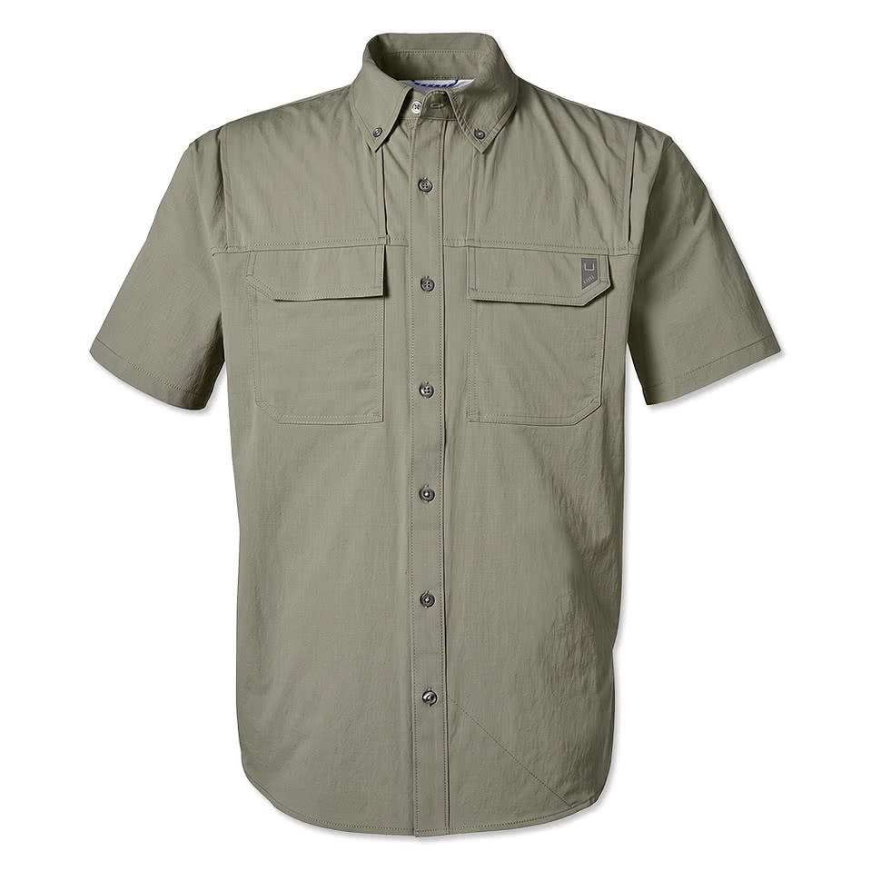 HUK Creekbed UPF 50+ Short Sleeve Fishing Shirt