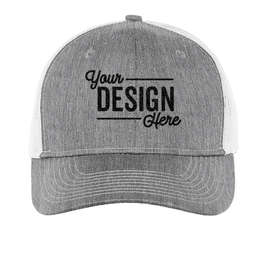 Port Authority Snapback Trucker Hat - Color: Heather Grey / White