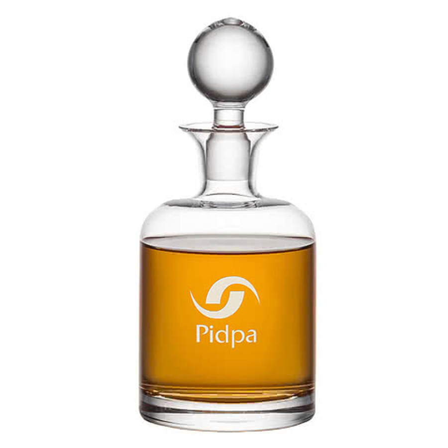 Laser Etched 33 oz. Stockton Decanter with Lid in Clear