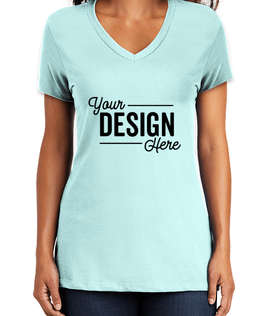 District Women's Perfect Weight V-Neck T-shirt - Color: Seaglass Blue