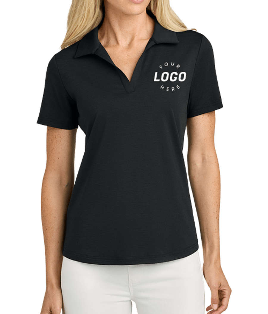 TravisMathew Women's Onward Performance Polo - Printed in Black