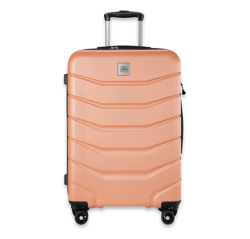 Laser Engraved Skyway Silverton 24" Hardside Check-In Expandable Suitcase in Papaya