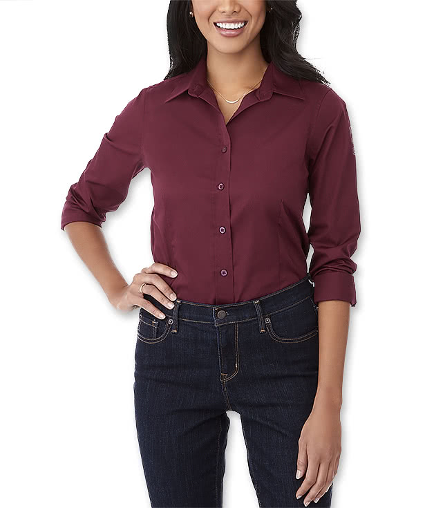 Elevate Women's Wilshire Twill Long Sleeve Dress Shirt