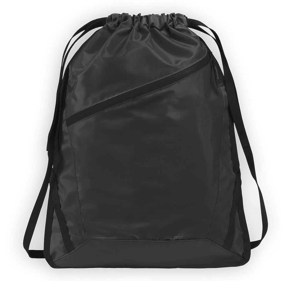 Port Authority Adjustable Strap Contrast Zipper Drawstring Bag-default