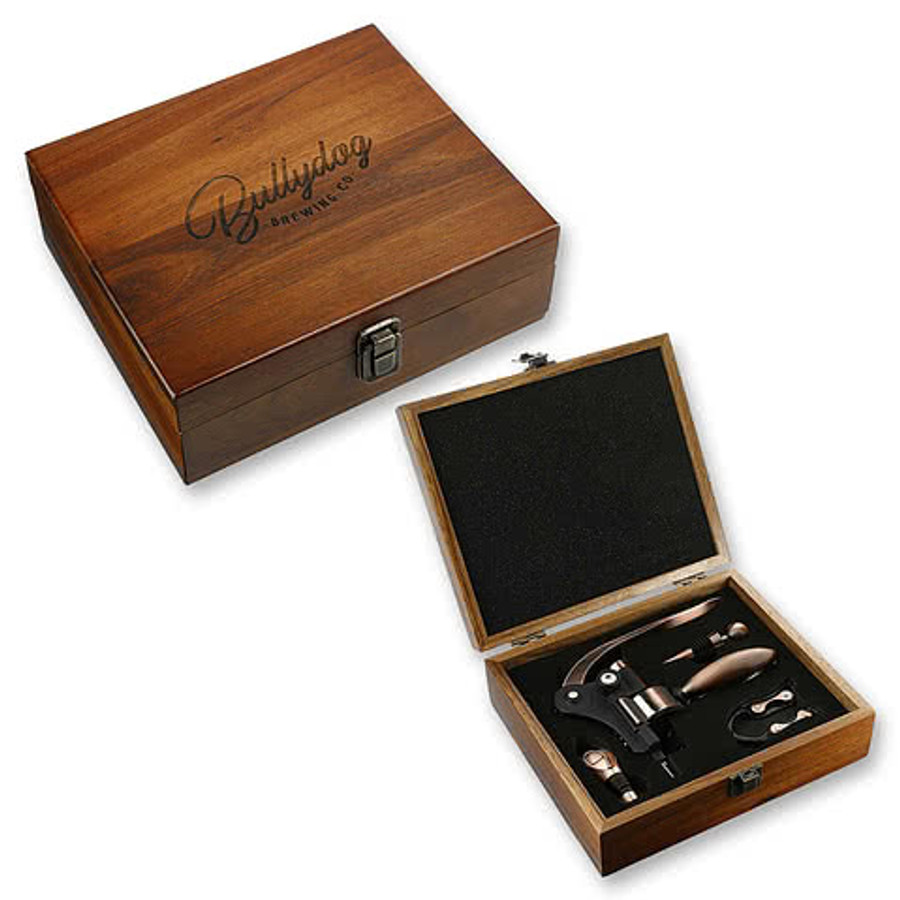 Graze Wood and Metal Wine Set in Wood(WD)