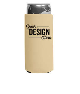 Foldable Slim Can Cooler - Color: Khaki