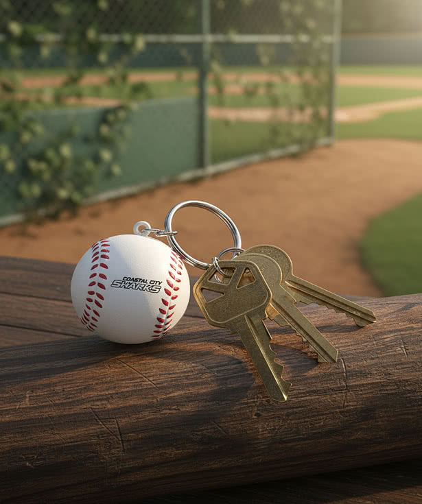 Standard Baseball Stress Reliever Keychain