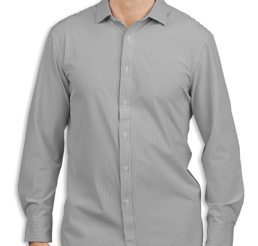 Edwards Point Grey Stretch Dress Shirt-default