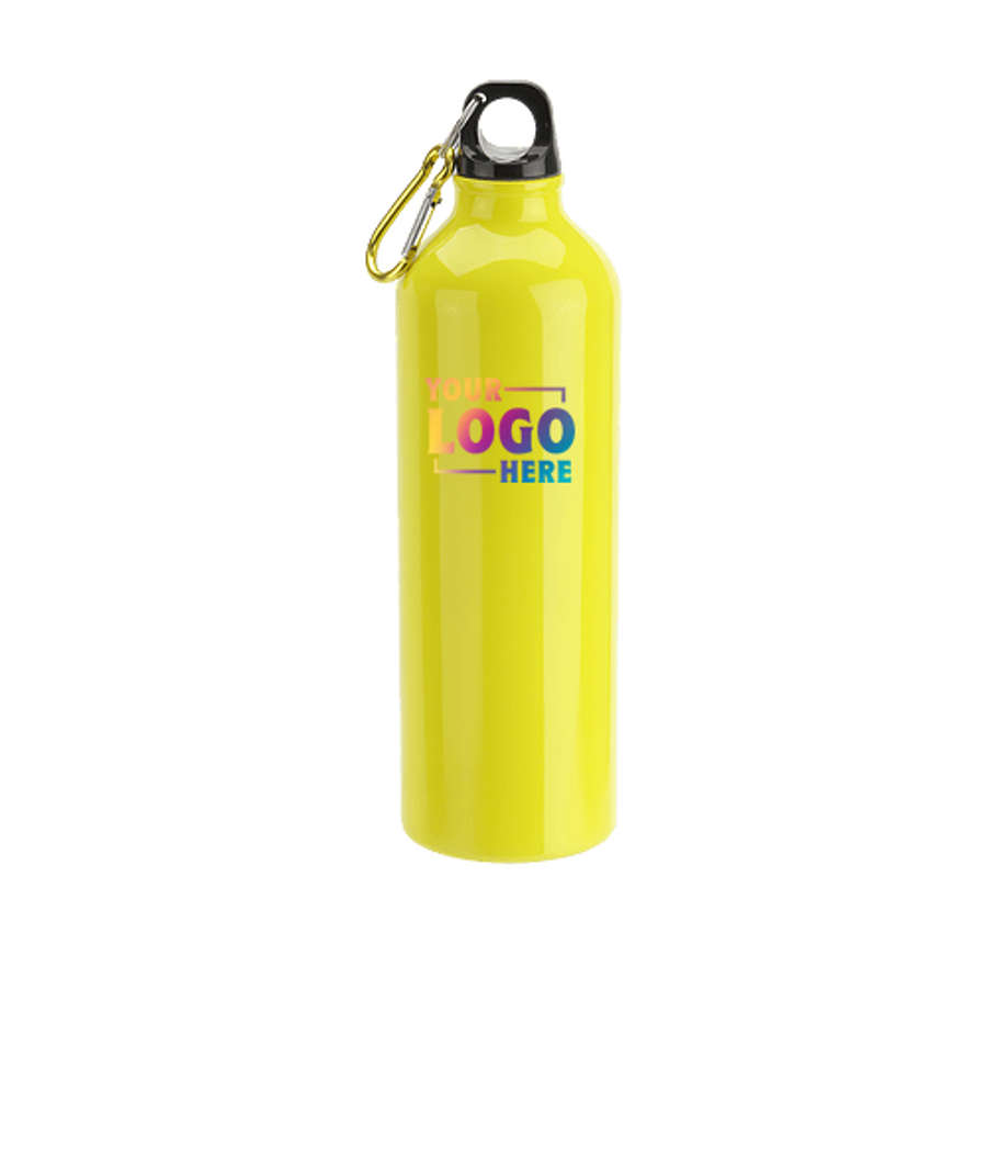 Full Color 25 oz. Atrium Aluminum Water Bottle in Yellow