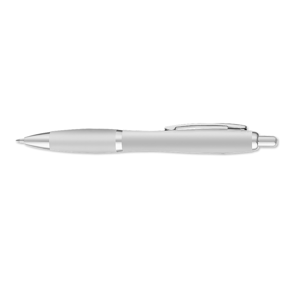 Curvaceous Translucent Ballpoint Pen (black ink)-default