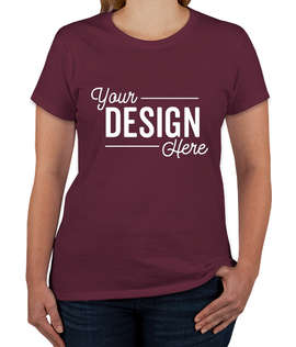 Gildan Women's 100% Cotton T-shirt - Color: Maroon