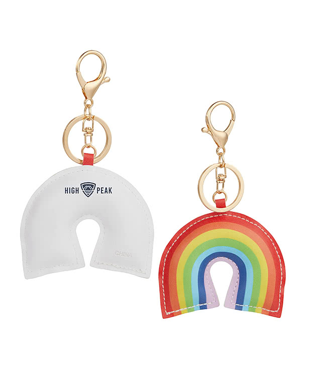 Rainbow Leather Keychain