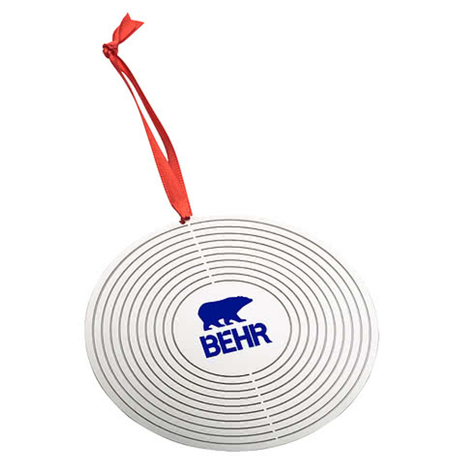 Dazzling Round Pop Out Ornament in Silver