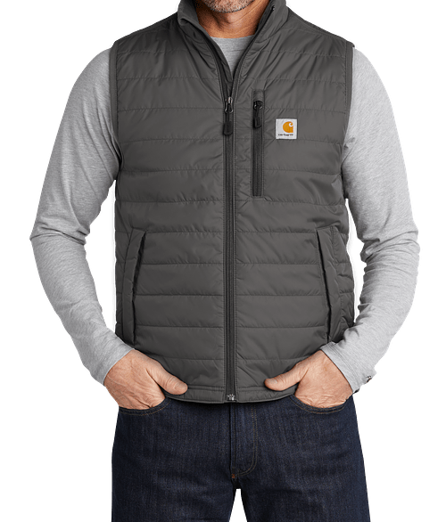 Custom 6ct. Custom Carhartt Gilliam Vest - Shadow Grey - Size XL- 1-Color Text or Art Design
