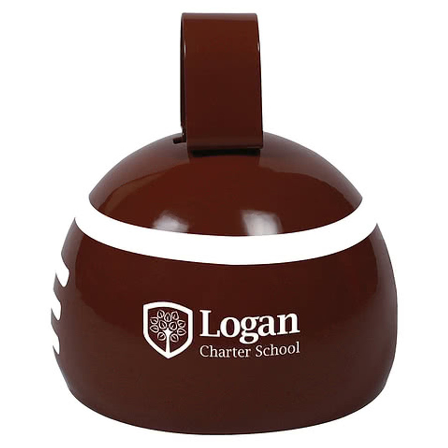 Round Football Cow Bell in BROWN