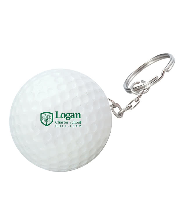 Classic Golf Ball Stress Reliever Keychain