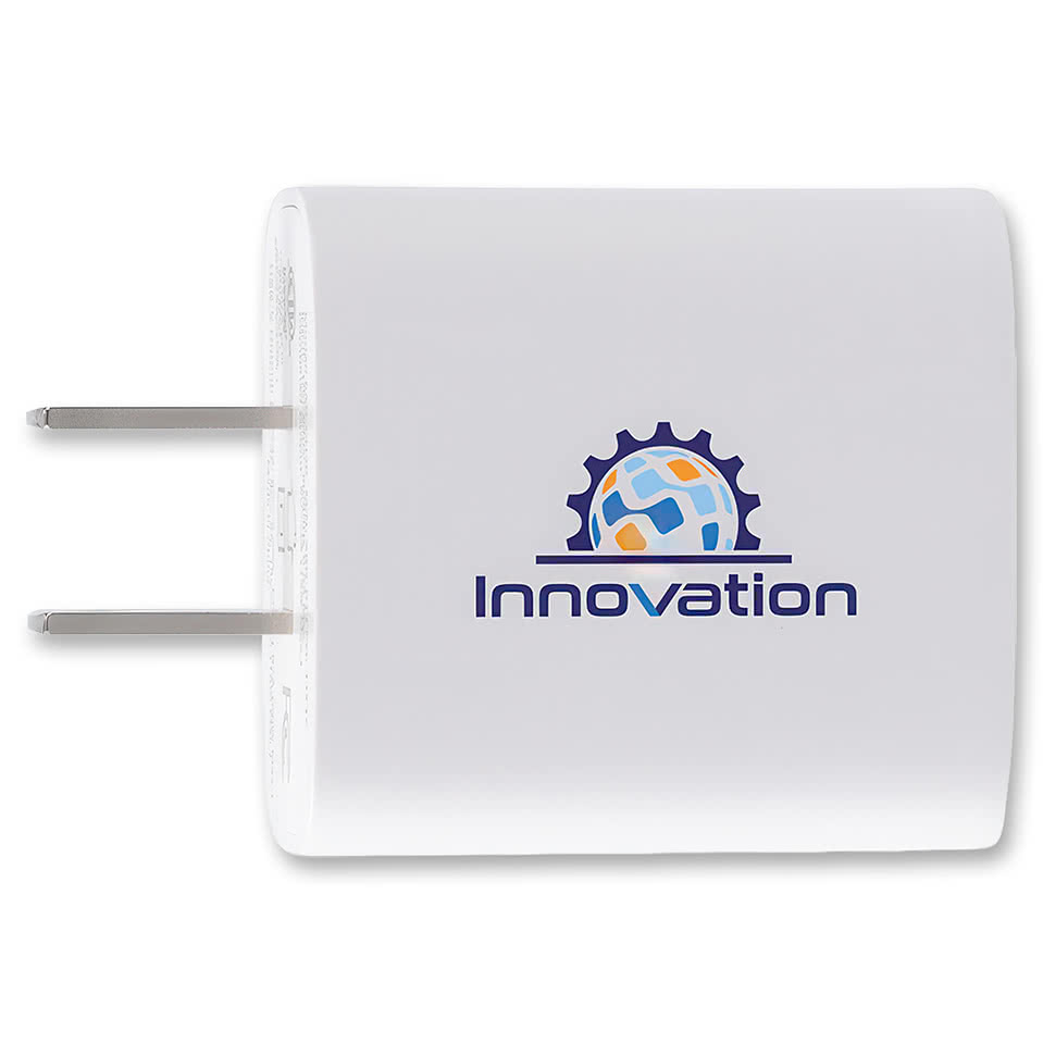 20W Channel 2- Port PD Wall Charger with Dual Outputs