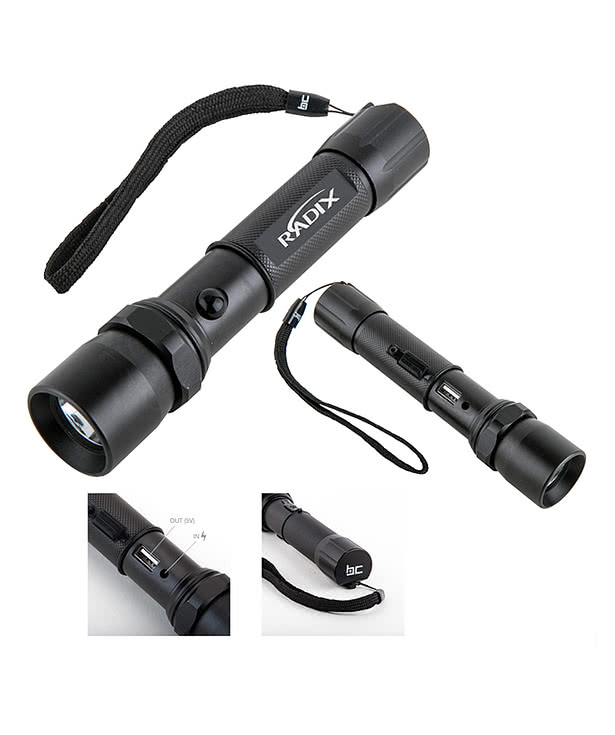 Laser Engraved Basecamp Explorer 2,200 mAh Powerbank Flashlight