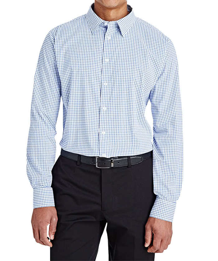 Devon & Jones CrownLux Micro Windowpane Performance Dress Shirt