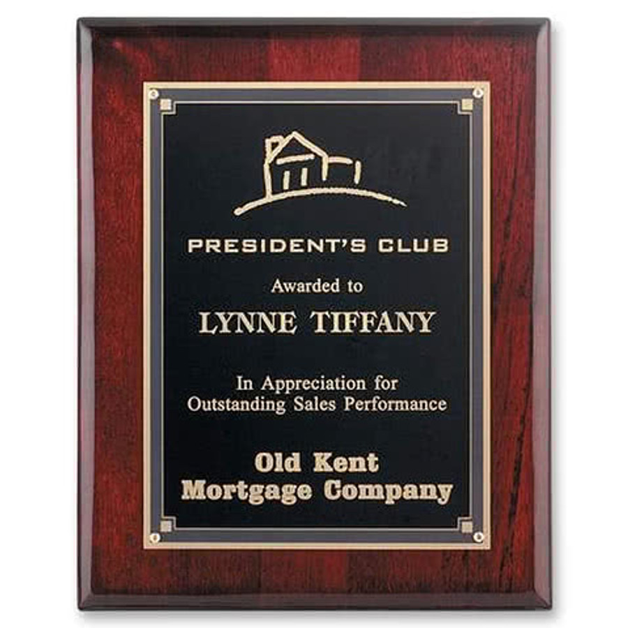 Regency Plaque in Rosewood