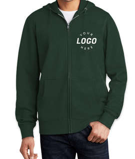 District V.I.T. Zip Hoodie - Screen Printed - Color: Forest Green