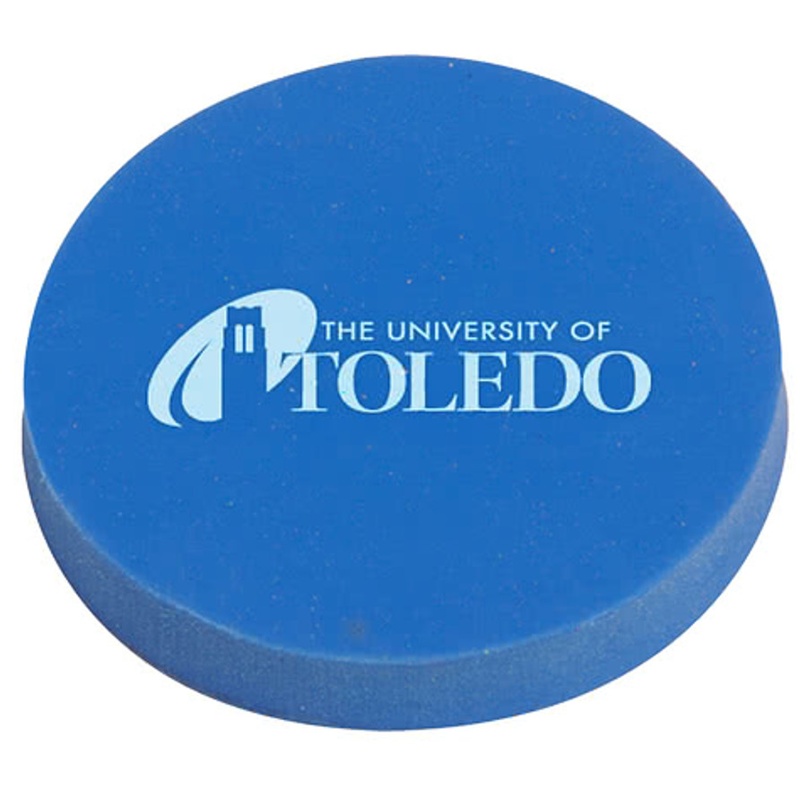 Round Latex-Free Rubber Eraser in White