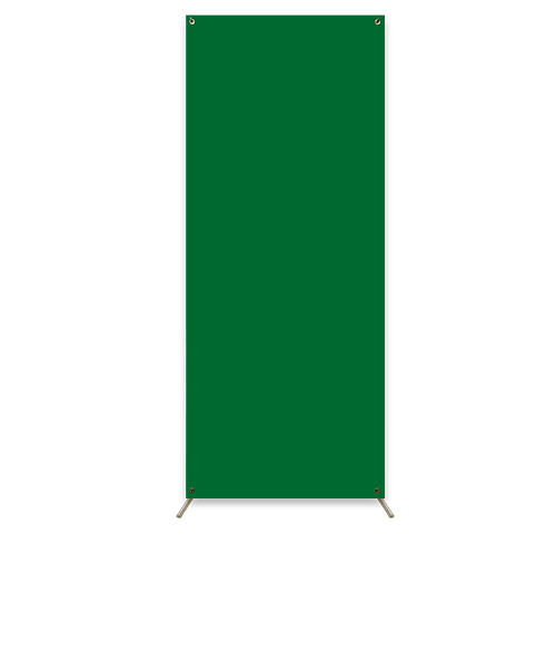 Full Color 30.5" x 74" Stand Up Banner in Kelly Green 