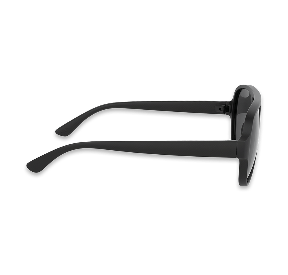 Rubberized Recycled Frame Aviator Sunglasses-default