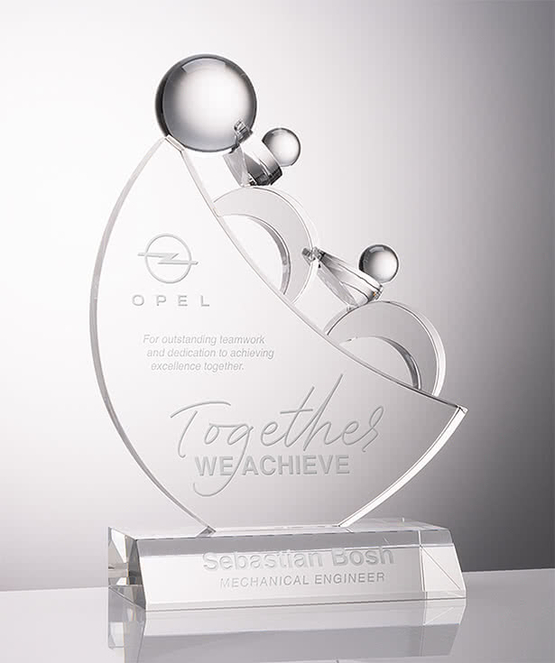 Laser Etched Teamwork Award