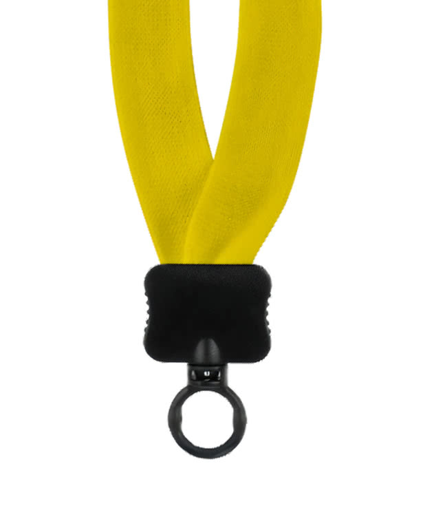 3/4" Cotton Lanyard with Plastic O-Ring and Large Metal J Hook