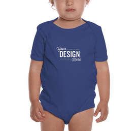 Royal Apparel USA-Made Organic Baby Bodysuit - Color: Nautical Blue