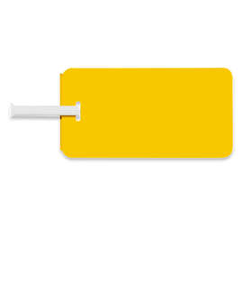 Full Color Plastic Luggage Tag - Color: Athletic Gold
