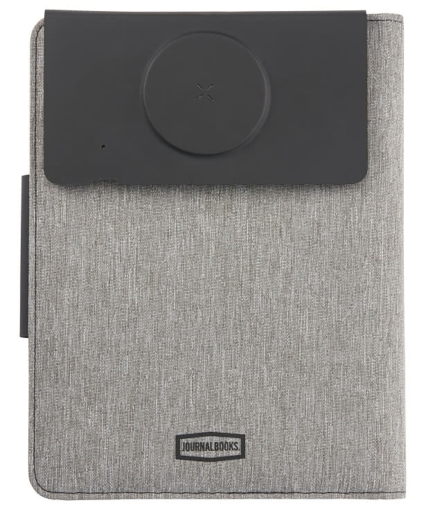 Debossed Reclaim Recycled MagClick Wireless Fast Charging Notebook
