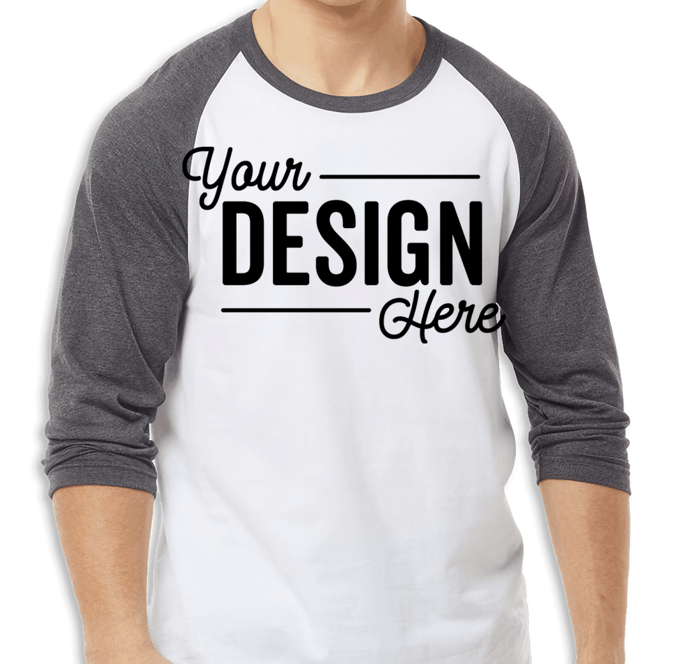 Custom Tultex Fine Jersey Raglan T-shirt - Design Long Sleeve T