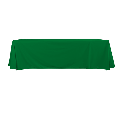 Full Color 8' Eco-Wise 4-Sided Throw Tablecloth in Kelly Green